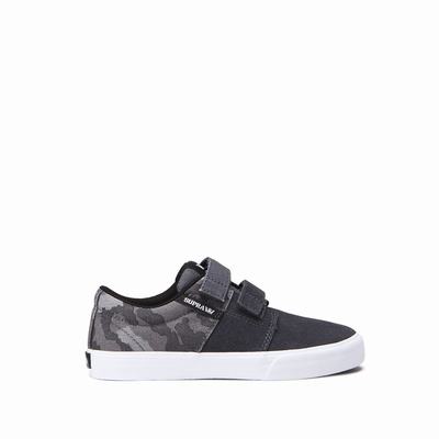 Supra STACKS II VULC VELCRO - Lasten Tennarit - Harmaat